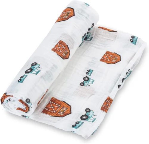 Miniatura 11 de LollyBanks Manta para Envolver, Mantas de Muselina 100% Algodón para Niños y Niñas, Manta de Recepción para Recién Nacido Grande de 47 x 47