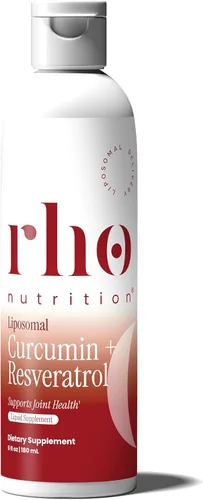 Rho Nutrition Curcumina liposomal + resveratrol (paquete de 1) – Suplemento de curcumina líquida de ultra alta absorción – Promueve la comodidad de