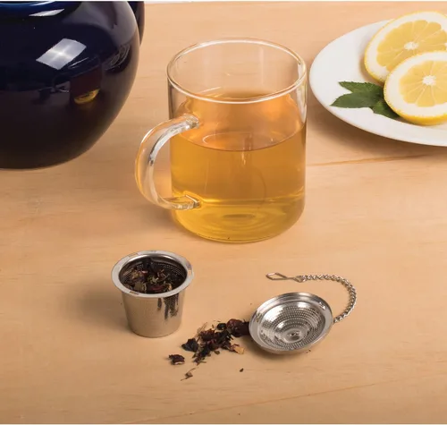 Miniatura 4 de HIC Kitchen Infusor de té de barril pequeño, acero inoxidable 18/8, 1.75 pulgadas, juego de 2