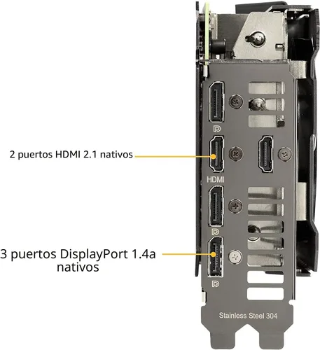 Miniatura 3 de ASUS TUF Gaming - Tarjeta gráfica NVIDIA GeForce RTX 3070 OC Edition - PCIe 4.0, 8GB GDDR6, HDMI 2.1, DisplayPort 1.4a, rodamientos de ventilador