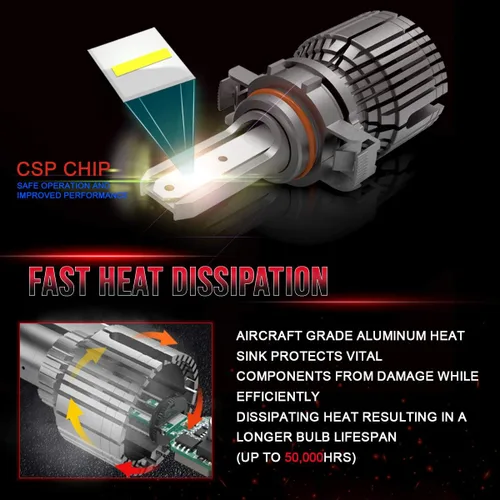 Miniatura 4 de DNA MOTORING HL-OH-FM05-BK-CL1-CFS-H13 - Faros delanteros con carcasa negra de repuesto compatibles con Ford Mustang 05-09, par de bombillas LED