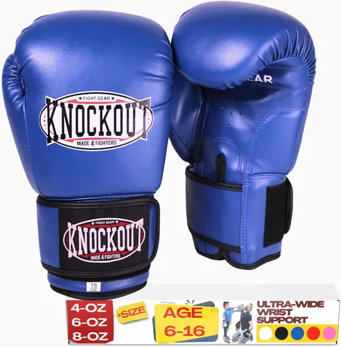 Guantes de boxeo para niños - Guantes de entrenamiento juvenil para kickboxing, MMA - Guantes de bolsa pesada de nivel principiante a profesional -