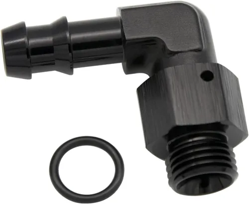 Miniatura 9 de Aluminio -4 AN ORB macho a 1/4 "(6.35mm) Barb Push On Manguera Adaptador Negro