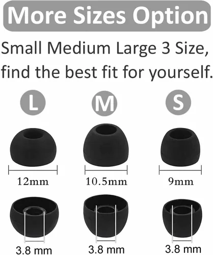 Miniatura 2 de JNSA 12 piezas de repuesto para auriculares compatibles con auriculares Beats Fit Pro, puntas de auriculares de silicona S/M/L 3 tamaños, 6 pares
