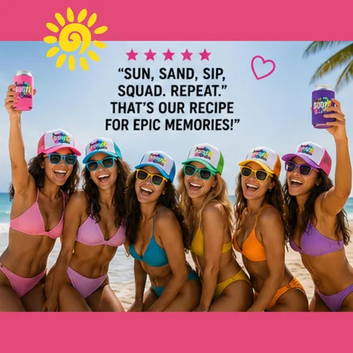 Miniatura 5 de Awkward-AF Beaches Booze & Besties - Paquete de fiesta (juego de 4), regalo de fiesta para fiestas, vacaciones de primavera, viaje de niñas