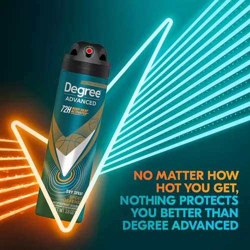 Miniatura 5 de Degree Men Desodorante antitranspirante para hombre, aerosol seco, defensa deportiva, desodorante de protección contra el sudor y el olor de 72