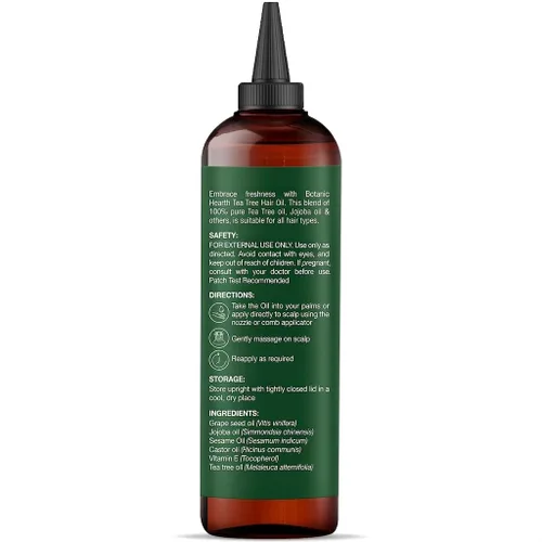 Miniatura 6 de Botanic Hearth Aceite de cuero cabelludo de árbol de té 100% puro para el crecimiento del cabello, la caspa y la picazón del cuero cabelludo, 6.7