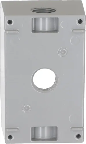 Miniatura 4 de Hubbell-Bell 5320-0 Caja resistente a la intemperie de una sola salida de 3 1/2 pulgadas, gris