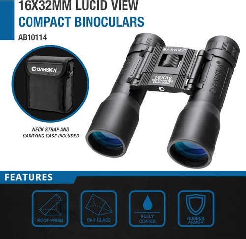 Miniatura 2 de Barska Lucid View Compact Binoculars – Fully Coated Roof Prism, Center Focus, Lightweight Outdoor Binoculars for Bird Watching, Hiking, and Travel