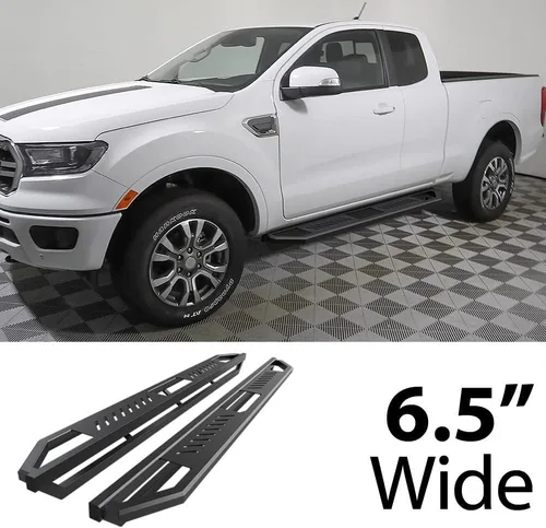 Miniatura 2 de HD Ridez Escalones basculantes híbridos de acero compatible con Ford Ranger Super Cab 2019-2023