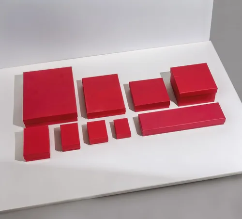 Miniatura 5 de TheDisplayGuys - Paquete de 25 cajas de cartón rellenas de algodón #33 para joyas, color rojo mate (3.5 x 3.5 x 1.0 pulgadas), para envío