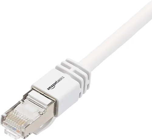 Miniatura 3 de Amazon Basics - Cable de conexión Ethernet RJ45 Cat 7, 10 Gpbs de alta velocidad, 600 MHz, con doble blindaje, 1,5 m, blanco