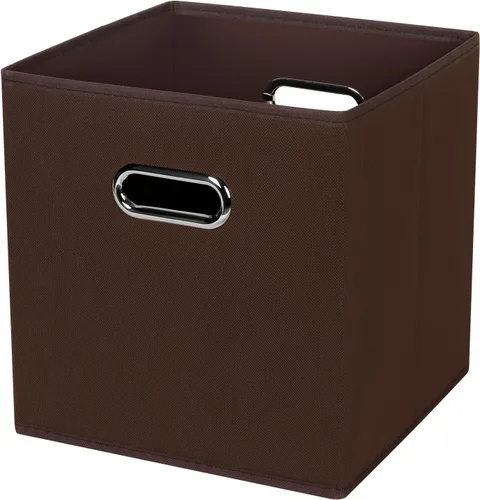 Miniatura 30 de Cubos de Almacenamiento Plegables Negros, Cajas de Almacenamiento de Tela, Organizadores de Cubos con Asas Duales para Organizador del Hogar, Juego