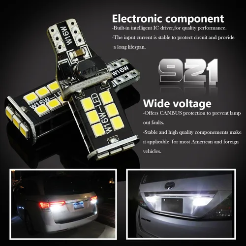 Miniatura 3 de Focos ledes, muy brillantes, de xenón blanco, para chips 921, 912, 3035 (solo para luces traseras)