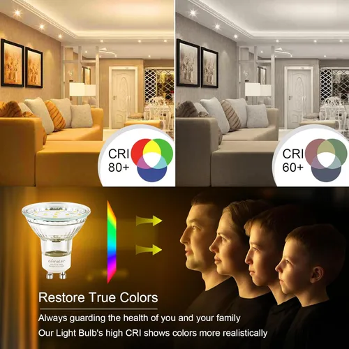 Miniatura 5 de comzler Bombilla LED GU10, 2700 K blanco cálido suave, equivalente a halógeno de 50 W, repuesto de iluminación de riel empotrado, 120 V, 4 W, 400