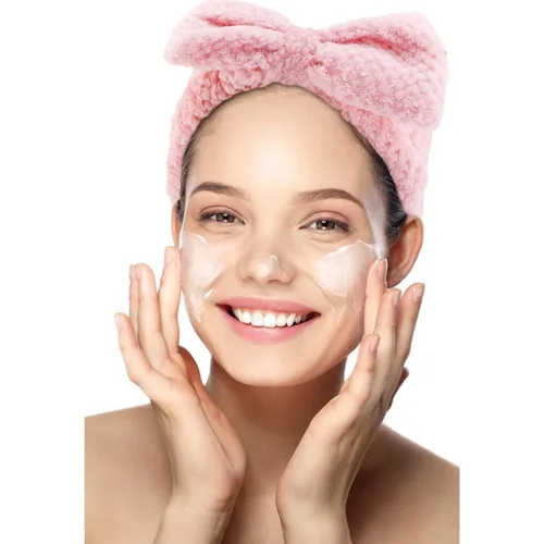 Miniatura 3 de YISSION 2 diademas de spa con lazo antideslizante para lavado de cara, maquillaje, cuidado de la piel, diadema facial, banda elástica de microfibra