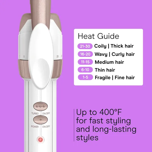 Miniatura 6 de Conair Rizador de Cerámica Doble de ½ Pulgada con Clip de Garra de Bonificación, Barril de ½ Pulgada Crea Rizos en Espiral, Rizador de Cabello