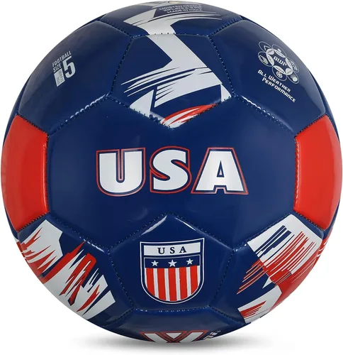 Miniatura 12 de Vizari Balón de Fútbol del Equipo Nacional - Balón de Fútbol de Cuero Sintético Duradero para Adultos, Niños y Jóvenes Cosido a Máquina con Diseño
