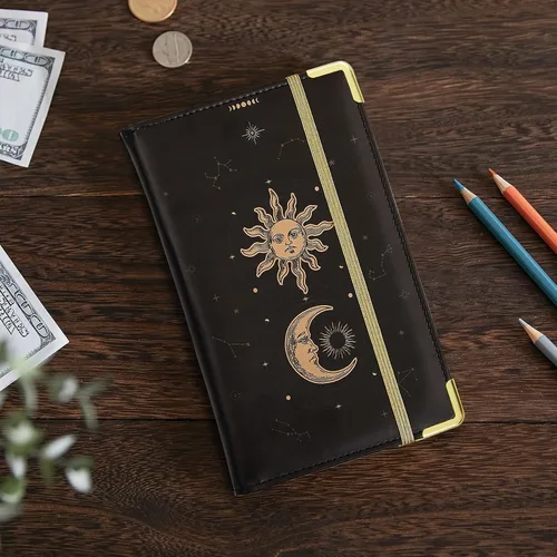 Miniatura 4 de Bienbee Libreta de servidor, libro de camarera. Libros de servidor para camarera, libro de camarero con bolsillo con cremallera para dinero. Libro