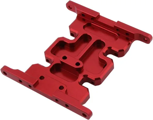 Miniatura 5 de HobbyPark Placa de deslizamiento de transmisión de soporte de marco central de aluminio para AXIAL SCX10 1/10 RC Rock Crawler Car Option Parts (rojo)