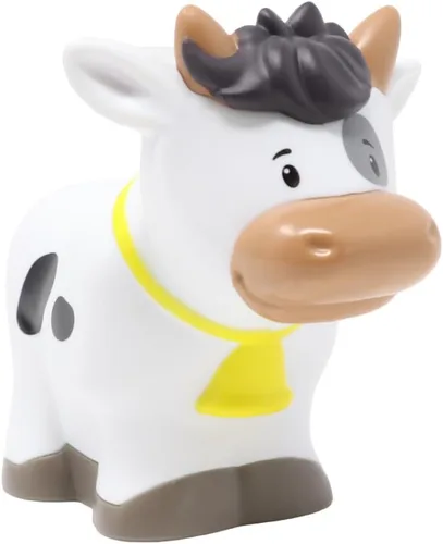Pieza de repuesto para el juego Fisher-Price Little People Farm Animal Friends - GFL21 ~ Figura de repuesto de vaca blanca