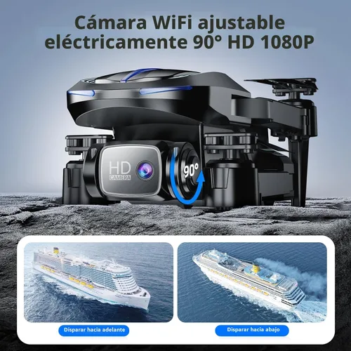 Miniatura 5 de Drone con cámara 1080P HD FPV Mini Drone plegable para principiantes, niños y adultos, dron con una tecla de despegue/aterrizaje, selfie por gestos