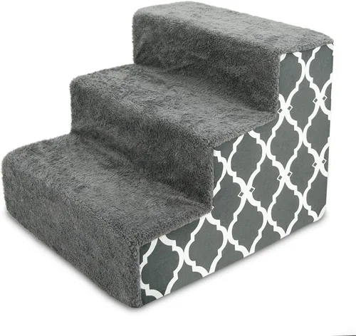 Miniatura 19 de Best Pet Supplies - Escalera de espuma portátil, perros pequeños, gatos, equilibrada, segura, antideslizante, interior, sin montaje, apoyo sillón