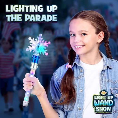 Miniatura 4 de IPIDIPI TOYS Varita de copo de nieve – Varita mágica giratoria iluminada para niños, hadas de princesa, rellenos de calcetines de Navidad, juguetes