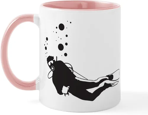 Miniatura 38 de CafePress Scuba Flag Diver Taza de café de cerámica de 11 oz (11.0 fl oz)