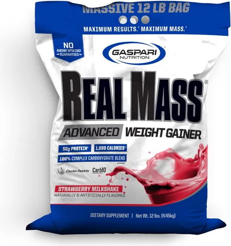 Miniatura 8 de Gaspari Nutrition Masa real: ganador de peso avanzado, mezcla de proteínas y carbohidratos complejos, 1.76 oz de proteína, 0.56 oz de EAA, sin
