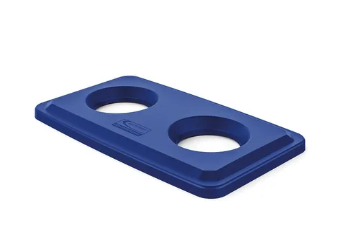 Miniatura 8 de Suncast Commercial Tapa de resina con tapa doble abatible para botes de basura delgados de 23 galones, diseño a presión para una fácil eliminación
