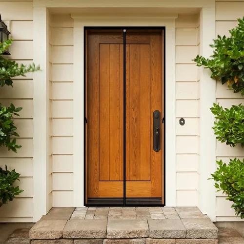 Miniatura 7 de CHIYUNS Puerta de Pantalla de Malla con Cierre Magnético 34 x 80 pulgadas, Mosquitera de Fibra de Vidrio de Cierre Automático con Imán para Puertas