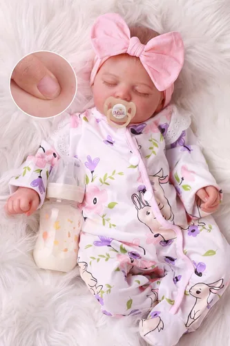 BABESIDE Muñecas de bebé Reborn de 20 pulgadas, muñeca de bebé recién nacida realista con cuerpo posable, muñeca de bebé realista con accesorios