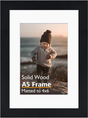 Miniatura 91 de KINLINK 3.5x5 Picture Frame, Ash Black Solid Wood Frame with Plexiglass for Table Top and Wall Mounting, Photo Frame for Horizontal or Vertical