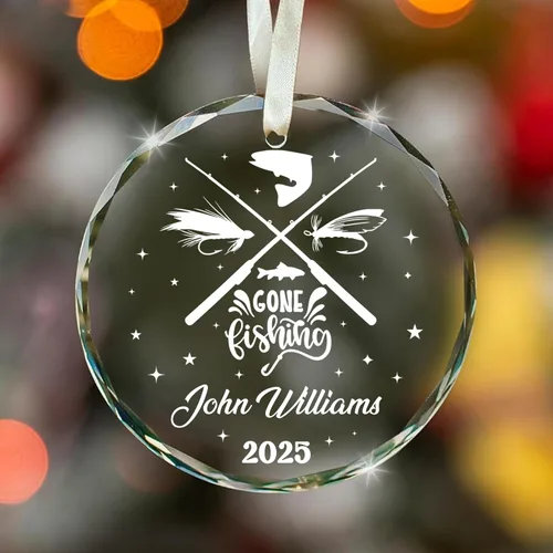 Miniatura 23 de Adorno de cristal con foto personalizada 2026 – Adorno de Navidad familiar personalizado, nombre personalizado, foto, fecha, recuerdo del día
