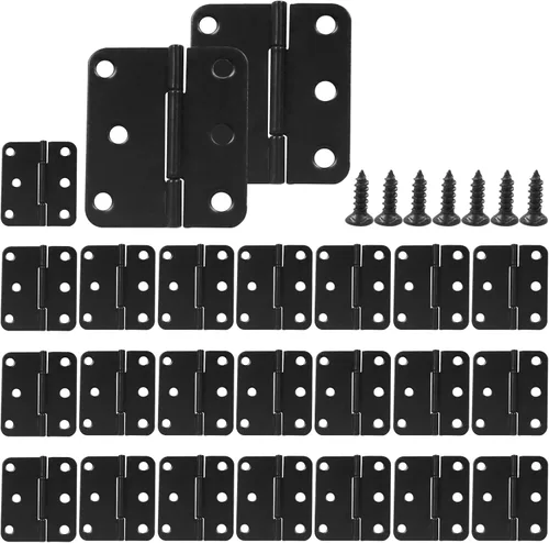 Miniatura 31 de Murtenze Paquete de 12 Bisagras de Puerta de 2.5 Pulgadas, Bisagras de Armario, Bisagras de Bronce Rojo, Bisagras de Cojinete de Bola, Bisagras