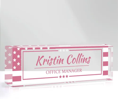Miniatura 10 de Placa de nombre personalizada para escritorio, placa de nombre personalizada en cristal acrílico transparente, regalos de agradecimiento para Tinta