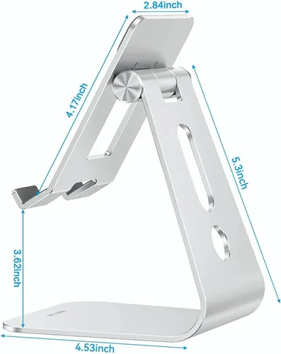 Miniatura 7 de OMOTON Soporte ajustable para tablet de escritorio, brazos más largos mejorados para una mayor estabilidad, soporte para tableta T2 con diseño hueco