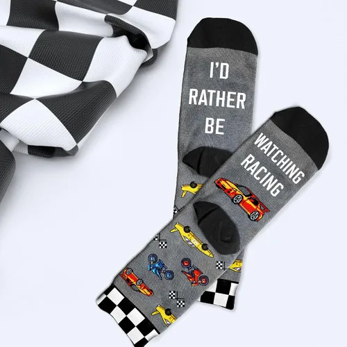 Miniatura 5 de VICRAZY F1 Racing Car, calcetines deportivos para hombres y mujeres, regalos de Fórmula 1, calcetines de carreras, rellenos de calcetines