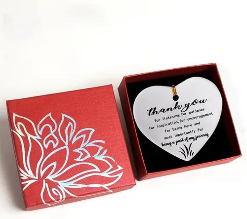 Miniatura 6 de Letrero de recuerdo de cerámica con texto en inglés "Thank You for Being a Part of My Journey", regalo de agradecimiento para amigos, compañeros