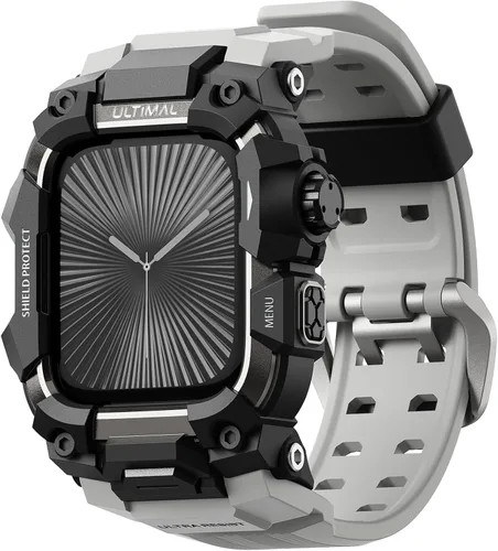 Miniatura 26 de ULTIMAL - Funda resistente con correa para Apple Watch 49mm, compatible con Apple Watch Ultra 3/2/1, cubierta protectora a prueba de golpes de grado