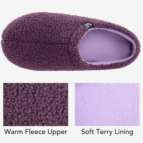 Miniatura 5 de RockDove - Pantuflas de vellón de estilo cerrado para mujer, ideales para interiores