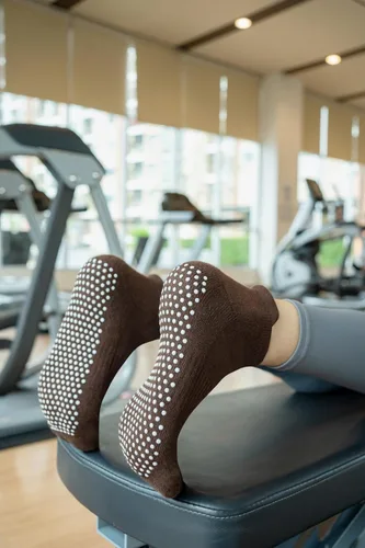 Miniatura 4 de RATIVE Calcetines antideslizantes para yoga, pilates y hospitales, con agarres, para mujeres y hombres