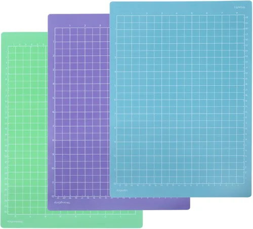 Paquete de 3 alfombrillas de corte de 12 x 8.5 pulgadas para Cricut Joy Xtra, alfombrillas de corte adhesivas reutilizables para manualidades,