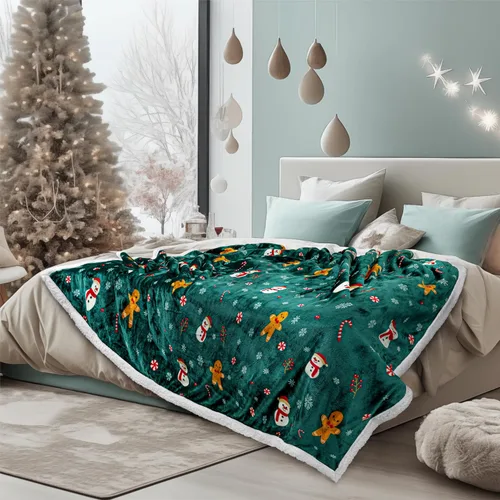 Miniatura 24 de PAVILIA Premium Manta de vellón sherpa a cuadros súper suave, acogedora, afelpada, microfibra ligera, reversible para sofá y cama, para todas