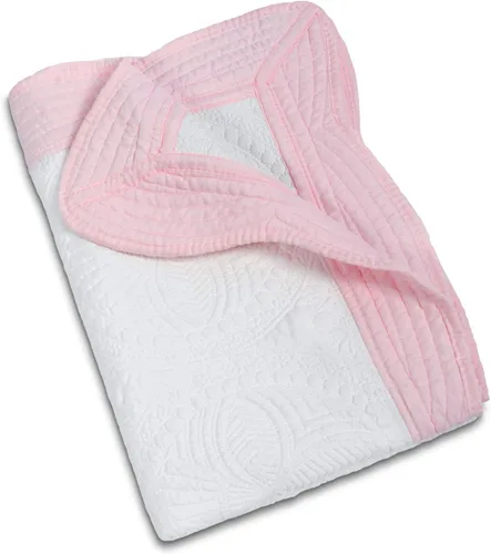 Miniatura 11 de MONOBLANKS Manta de Edredón de Bebé Personalizada Monograma Ligera con Relieve Escalonado para Todas las Estaciones (Gris)