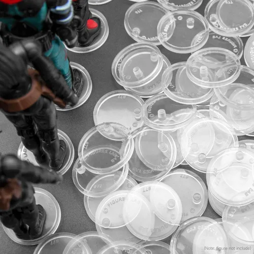 Miniatura 5 de SIXPOINTS 36 piezas de base redonda transparente compatible con figuras de acción de películas de Star Wars vintage de 3.75 pulgadas, disco de 0.984