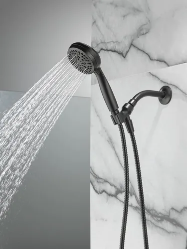 Miniatura 4 de Delta Grifo de ducha de mano de 5 ajustes, cabezal de ducha negro con manguera, cabezales de ducha y duchas de mano, cabezales de ducha de mano