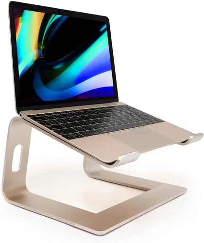 Soporte ergonómico de aluminio para laptop, soporte para computadora portátil, elevador desmontable para laptop, soporte para portátil de 10 a 17.3