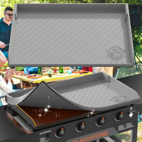 Miniatura 13 de Funda de parrilla de silicona para Blackstone de 22 pulgadas, cubierta protectora de silicona de grado alimenticio de borde completo y resistente
